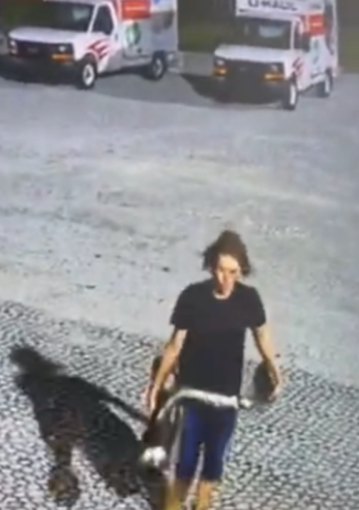 Video screenshot of catalytic converter theft